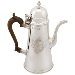 1705 Antique Britannia Standard Silver Chocolate Pot