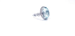 17.09ct Aquamarine Diamond Cocktail Ring