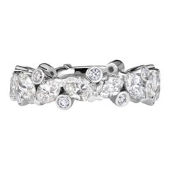 Sortija de diamantes talla brillante redonda y marquesa de 1,70 ct