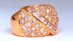 1,70ct Natürliche Diamanten Rund & Baguette Kuppel Band 18kt Gold 12419*