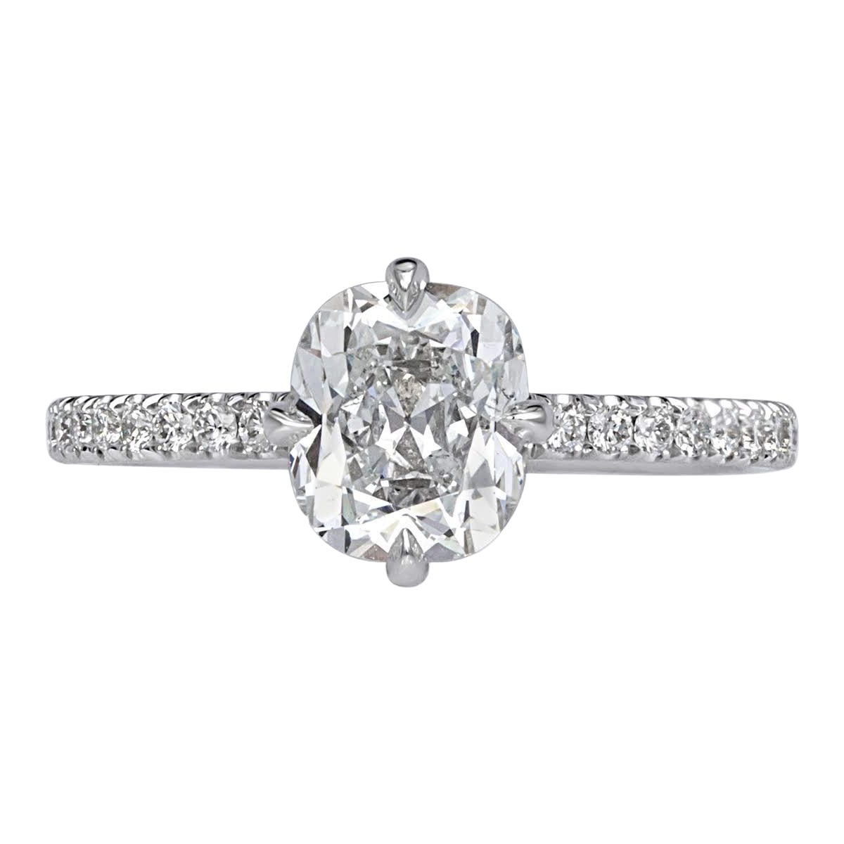 1.70ct Old Mine Cut Diamond Engagement Ring