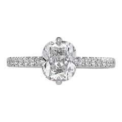 1.70ct Old Mine Cut Diamond Engagement Ring