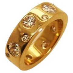1,70 Karat gepunktetes Diamantband aus 18 Karat Gelbgold /Rose oder Weiß Vollständig gefasst