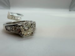 1.70ct Square diamond engagement ring 18KT gold modern diamond ring