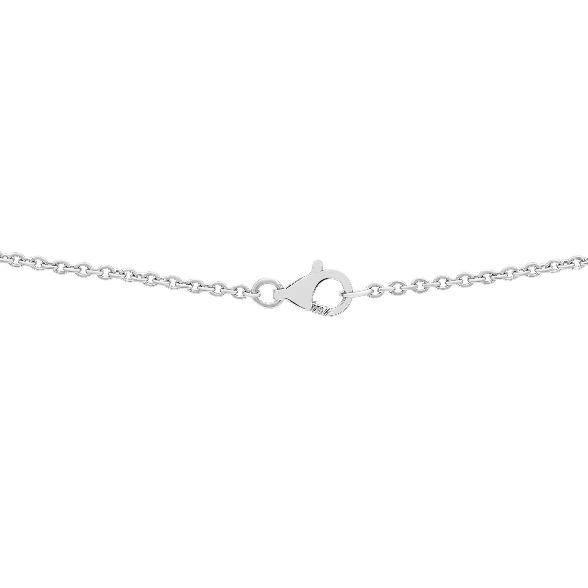 Round Cut 1.70cttw Baguette & Round Diamond Double Ring Pendant Necklace 18K White Gold For Sale
