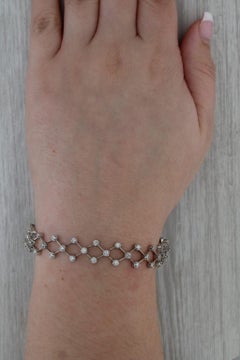 1,70ctw Diamant-Gitter-Armband 14k Weißgold 6,75" 10,5mm