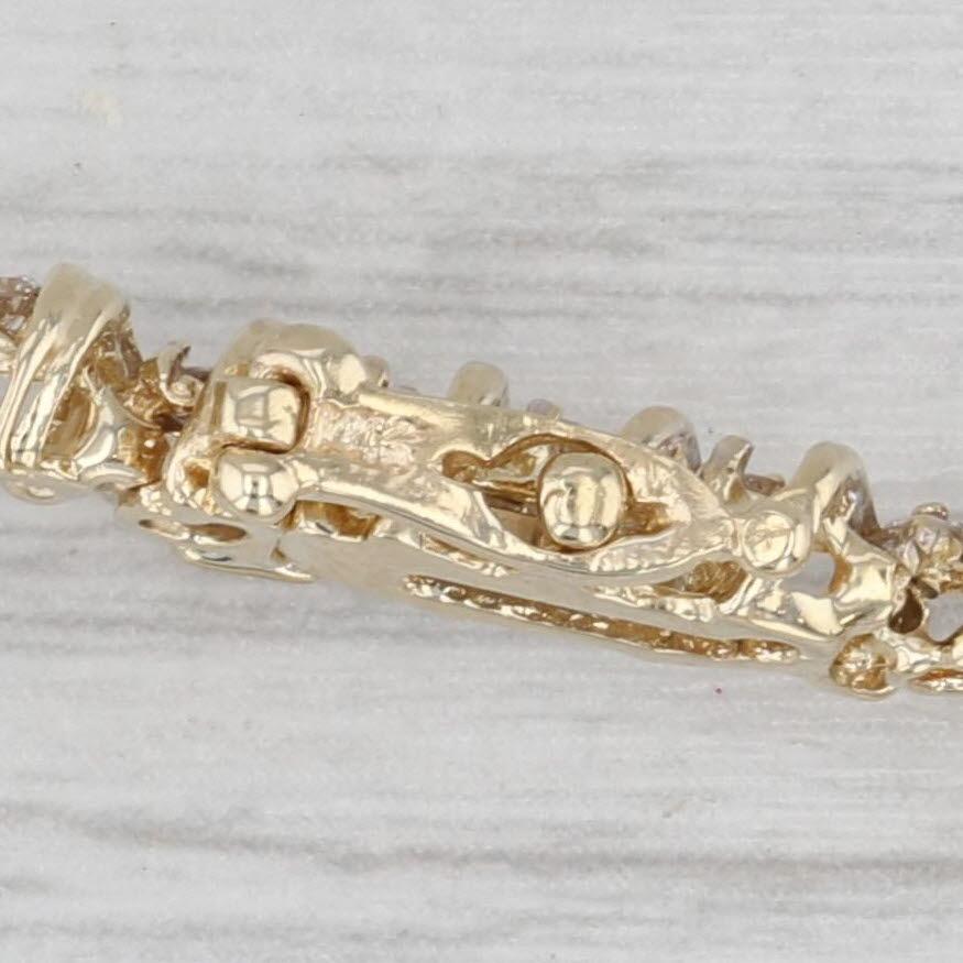Taglio rotondo Bracciale tennis con diamanti da 1,70 carati in oro giallo 14k 5,25