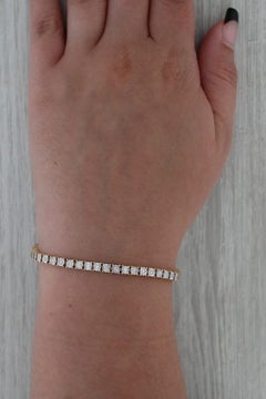 1.70ctw Diamond Tennis Bracelet 14k Yellow Gold 9" 3.8mm