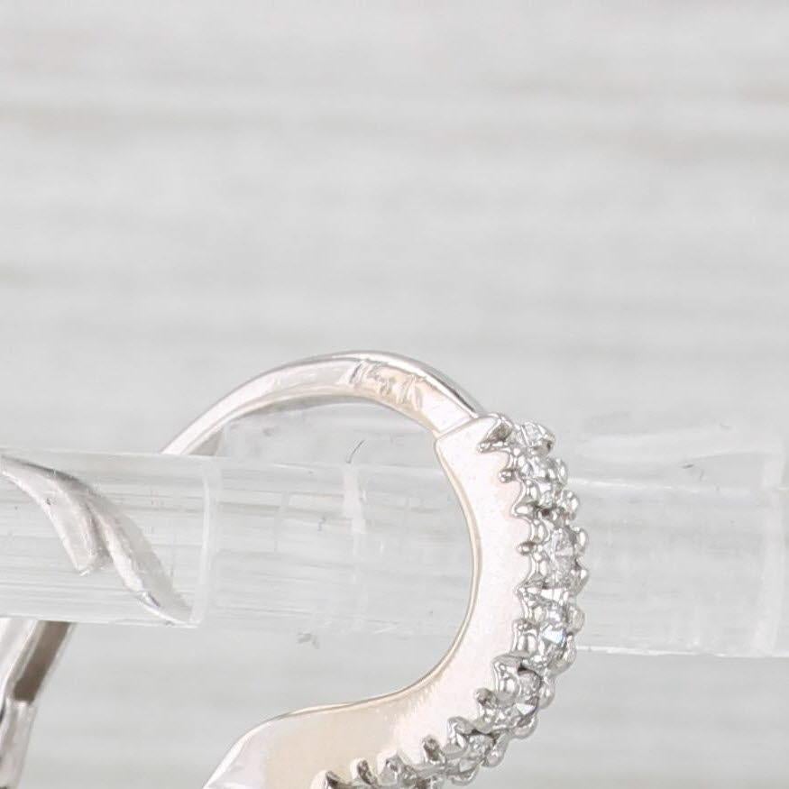 Taglio rotondo Orecchini a goccia con diamante smeraldo da 1,70 carati in oro bianco 14k con chiusura a leva in vendita
