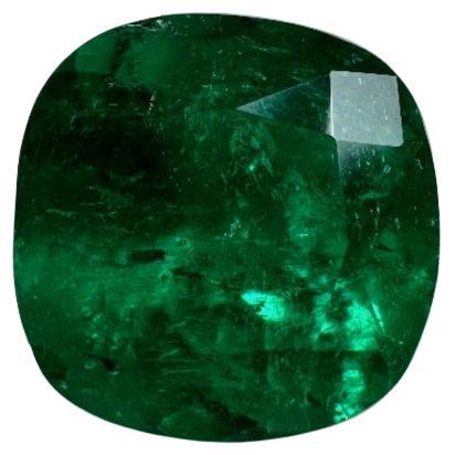 Esmeralda colombiana verde muzo oscuro de 1,71 quilates 8x8 - Gema genuina de mayo talla cojín