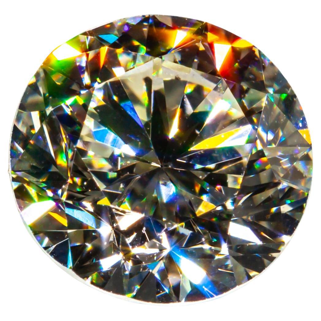 Diamant taille ronde brillant de 1,71 carat non serti K/VS2 certifié GIA en vente