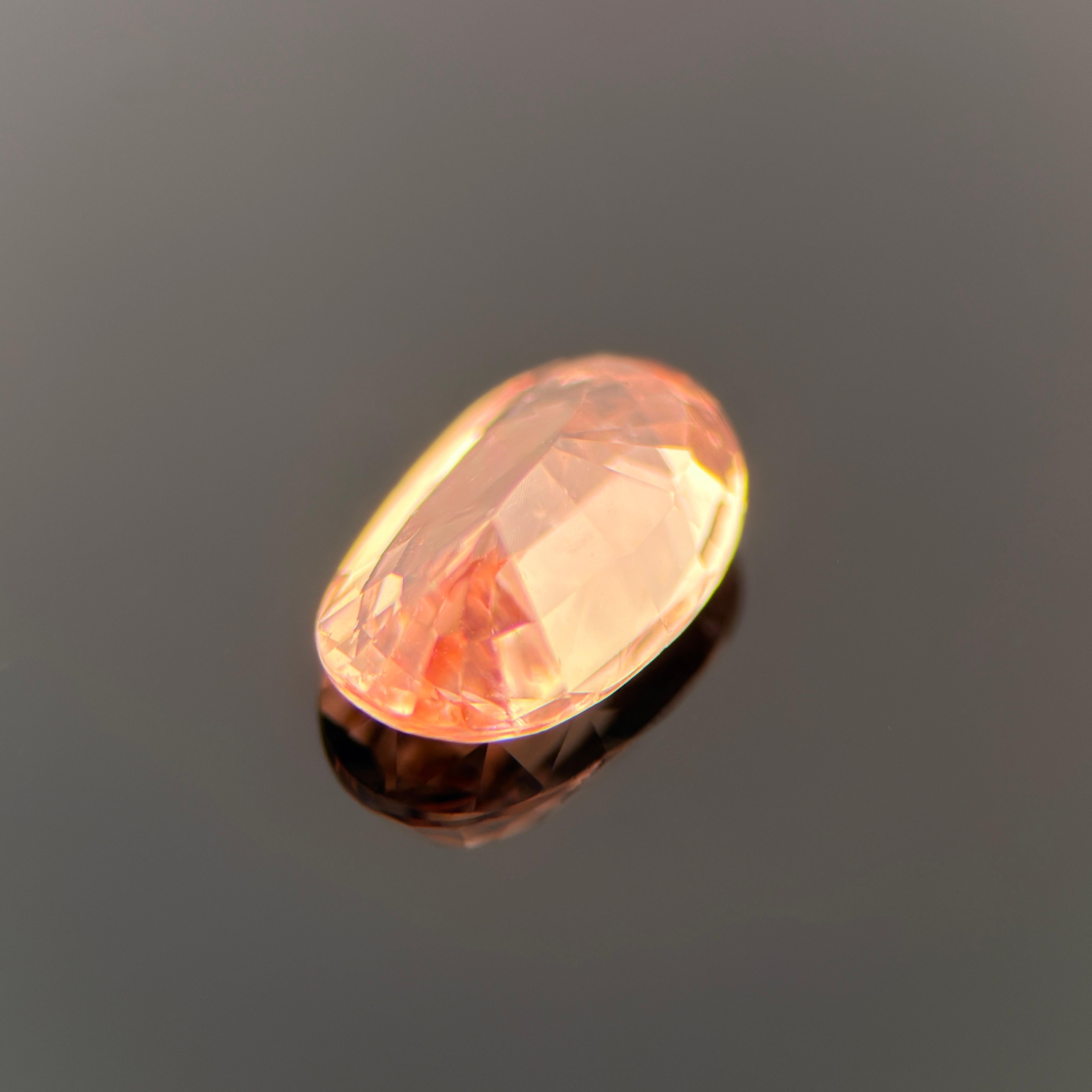 1.71-Carat Natural Padparadscha Sapphire —  Untreated, Radiant Orange-Pink Glow 3