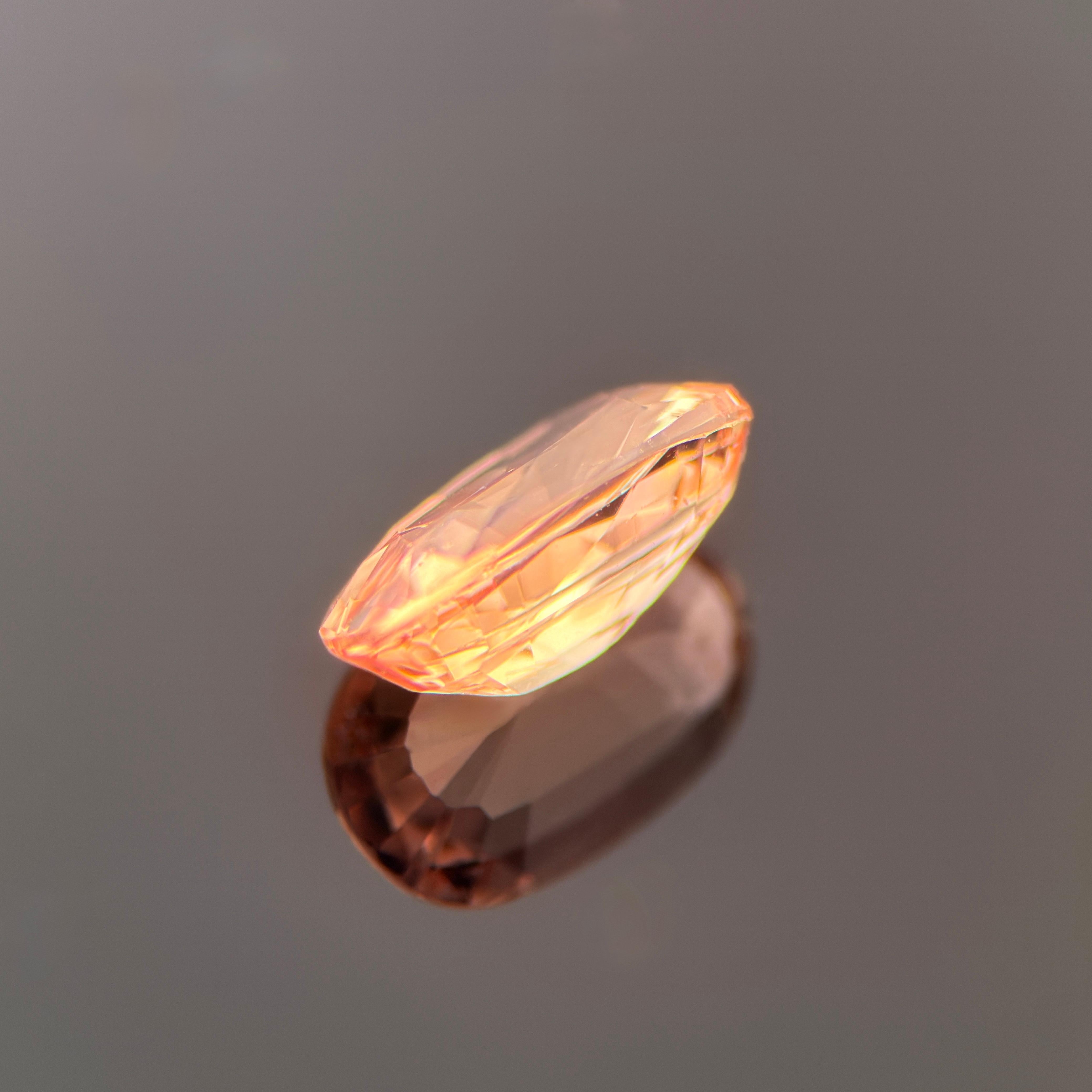 1.71-Carat Natural Padparadscha Sapphire —  Untreated, Radiant Orange-Pink Glow 4