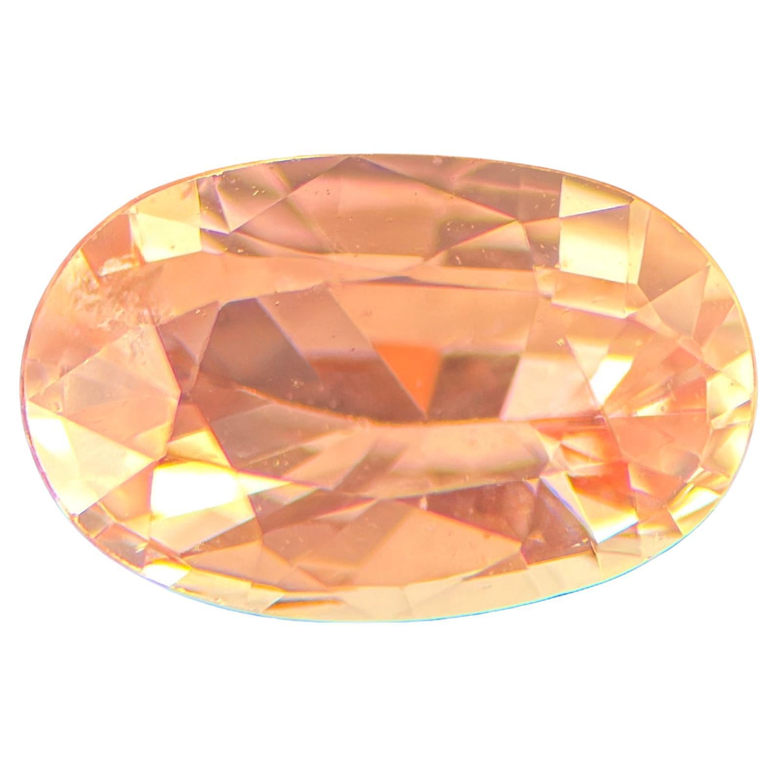 1.71-Carat Natural Padparadscha Sapphire —  Untreated, Radiant Orange-Pink Glow