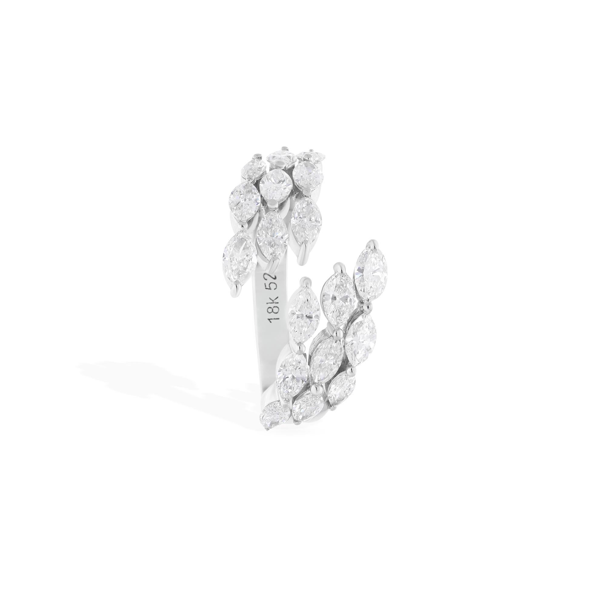 Cast from 18-karat gold, these exquisite ring is handset with 1.71 carats of sparkling diamonds.

The ring is a size 7 US and may be resized to larger or smaller upon request. FOLLOW SPECTRUM JEWELS storefront to view the latest collection &