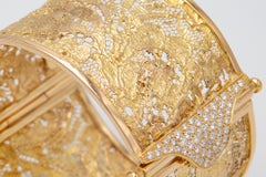 1, 71 Carats Diamonds Cuff Bracelet in Rose Gold "Cherie"