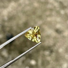 1.71 Carats Yellow Chrysoberyl Stone Trilliant Cut Natural Sri Lankan Gemstone