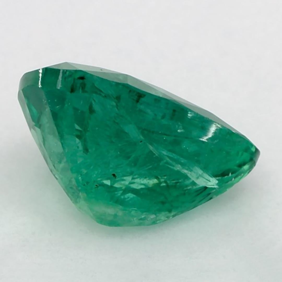 1.71 Ct Emerald Pear Loose Gemstone In New Condition For Sale In Fort Lee, NJ