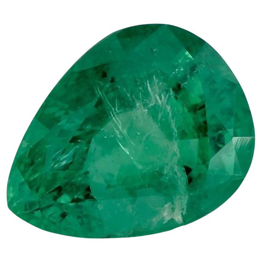 1.71 Ct Emerald Pear Loose Gemstone