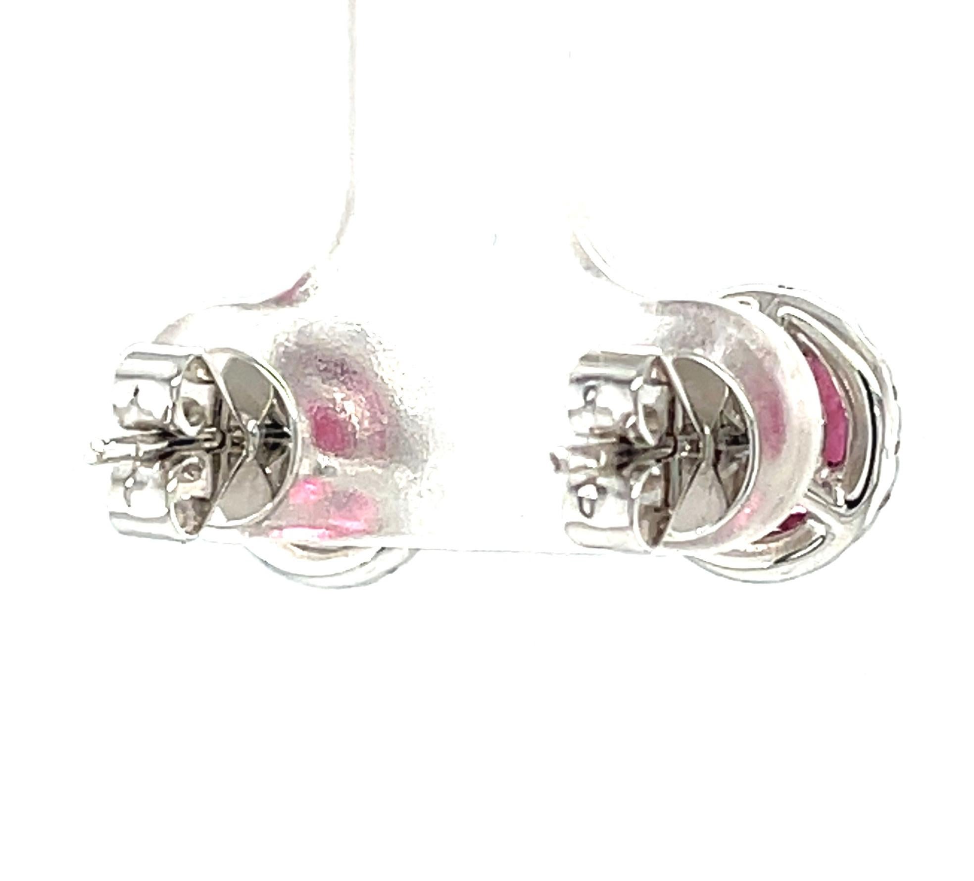 red tourmaline earrings