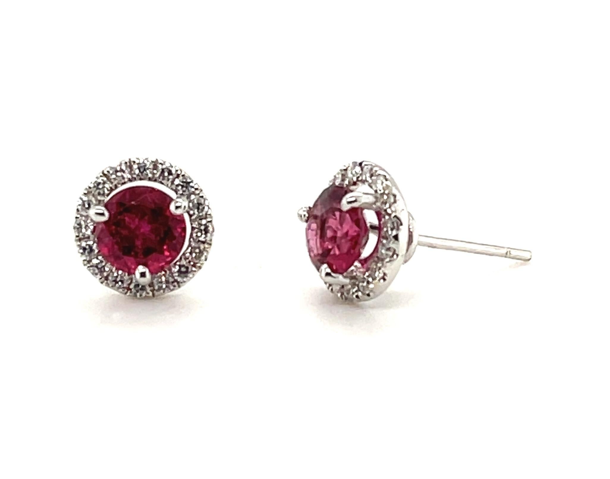 shop tourmaline halo earrings