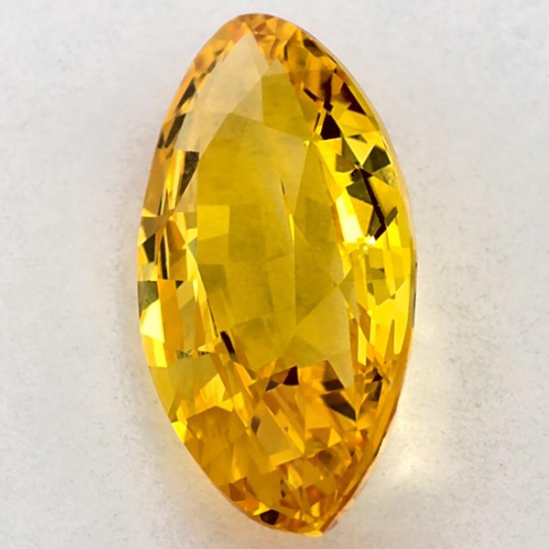 1.71 Karat Gelber Saphir Marquise Loser Edelstein Damen im Angebot