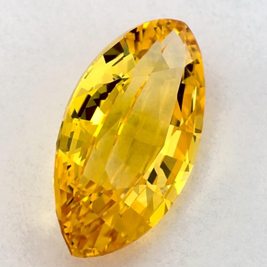 1.71 Karat Gelber Saphir Marquise Loser Edelstein im Angebot 2