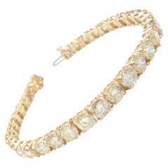 SVENDITA ESTIVA, Bracciale tennis con diamanti naturali da 17,12 carati in oro giallo 14K