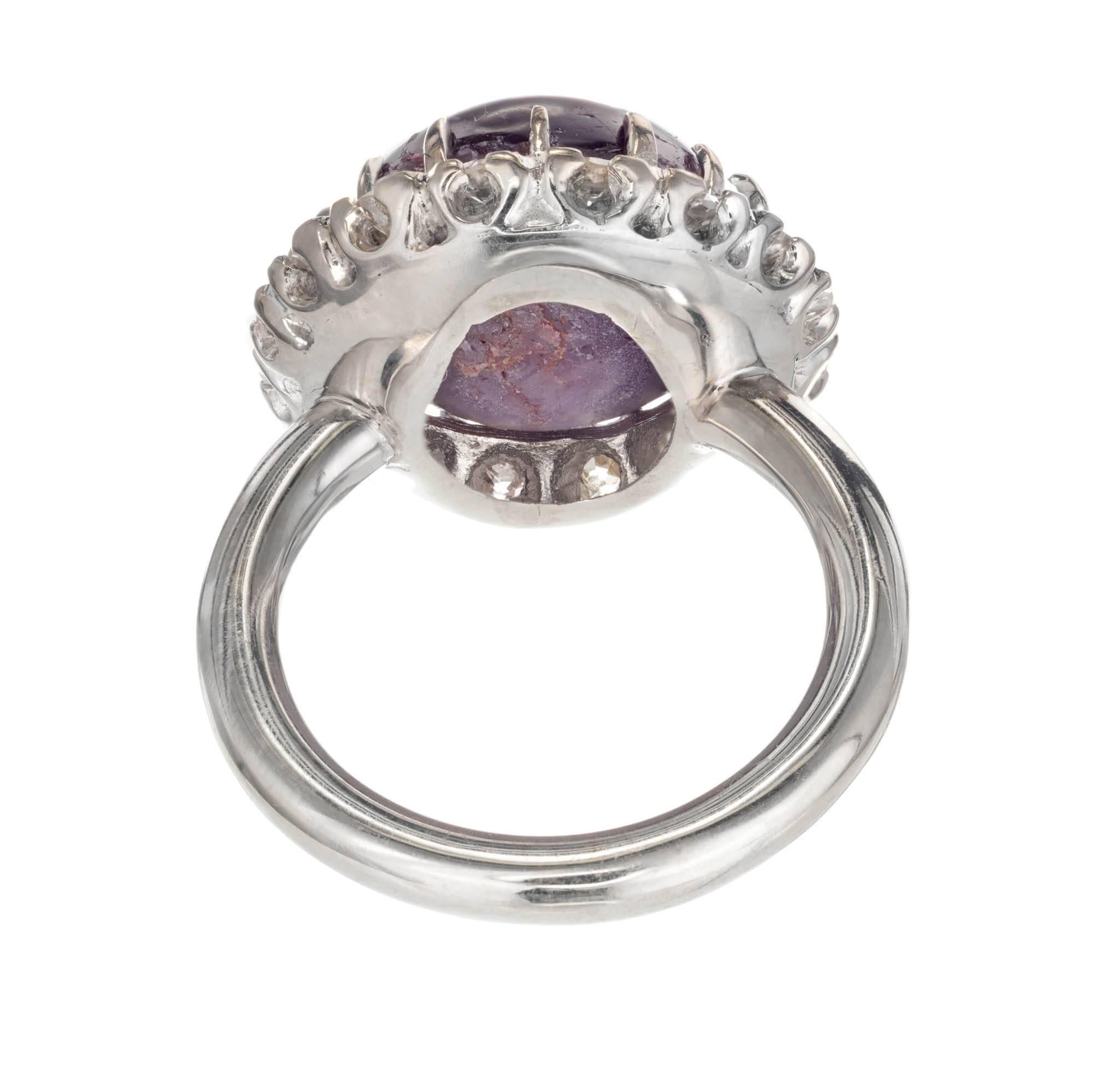 purple star sapphire ring