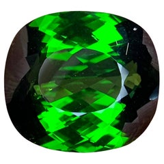 17,15 quilates Piedra Turmalina Verde Intensa Talla Cojín Gema Africana