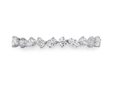 17.16 Carat Multi-Shape Diamond 18 Karat White Gold Tennis Bracelet