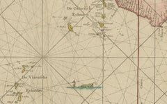 1717 Johannes Van Keulen Sea Chart of the Eastern Atlantic - Amsterdam to Gambia