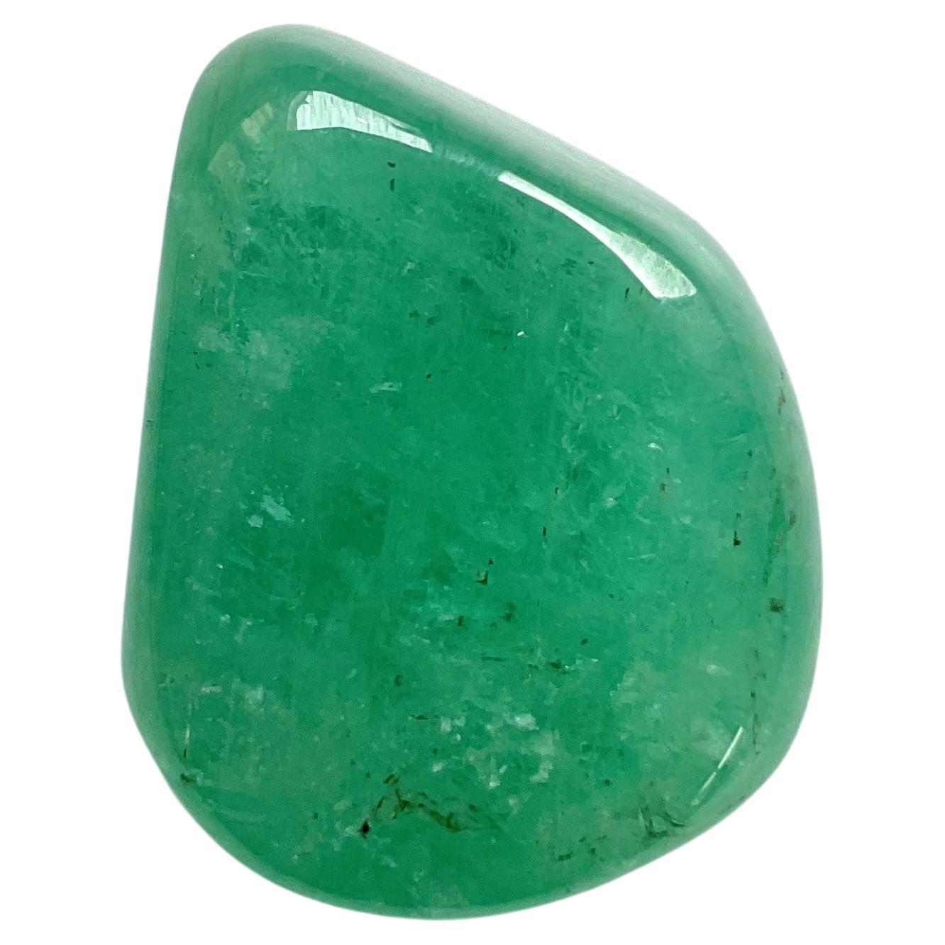 171.70 Carat Emerald Big Size Russian Tumbled Plain Natural Top Quality Gemstone