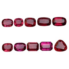 17.18 Ct Natural Reddish Pink Rhodolite Garnet Oval Cut Loose Gemstones Parcel