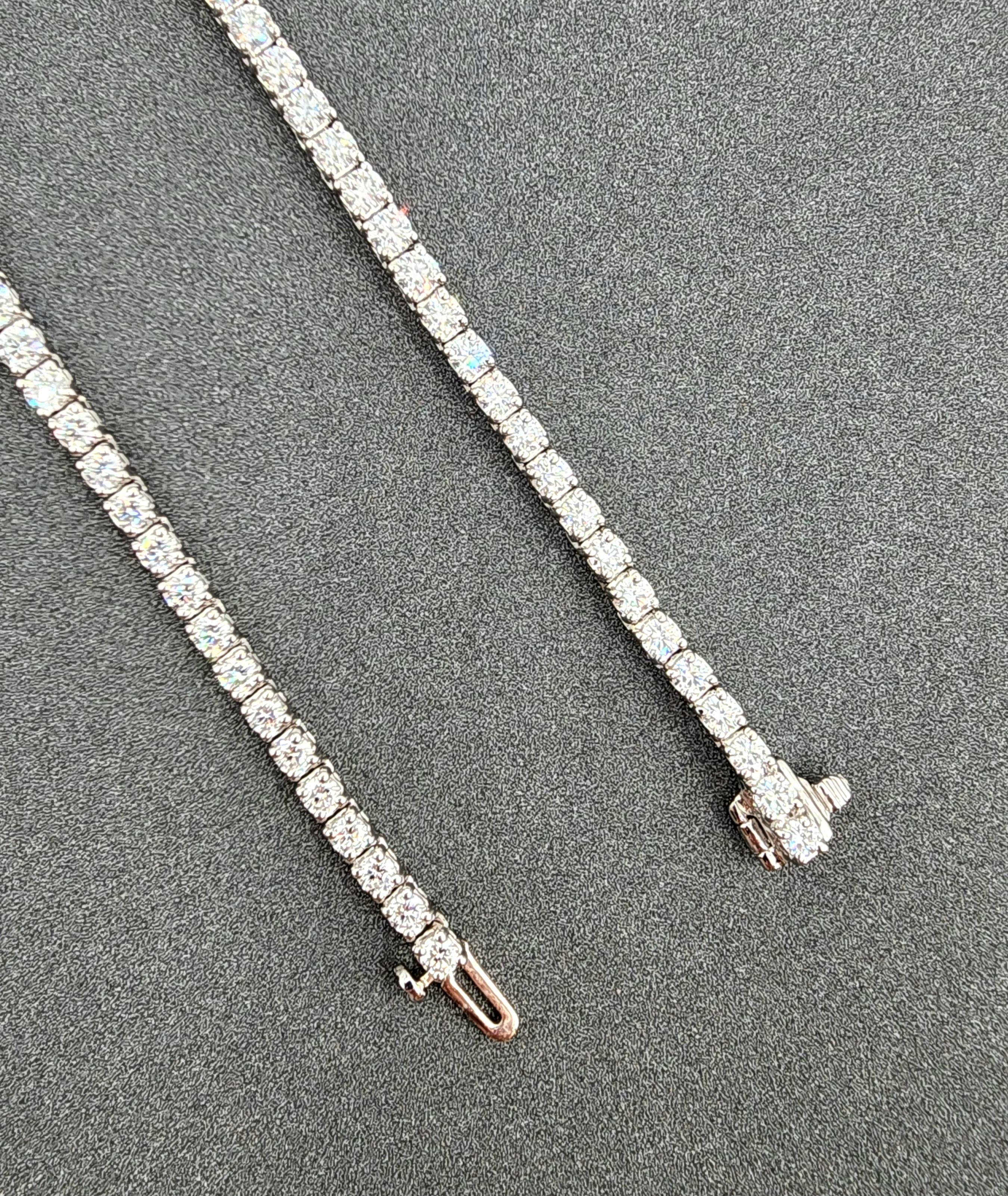 17.18 Karat Riviera abgestufte Diamant-Halskette für Damen oder Herren im Angebot