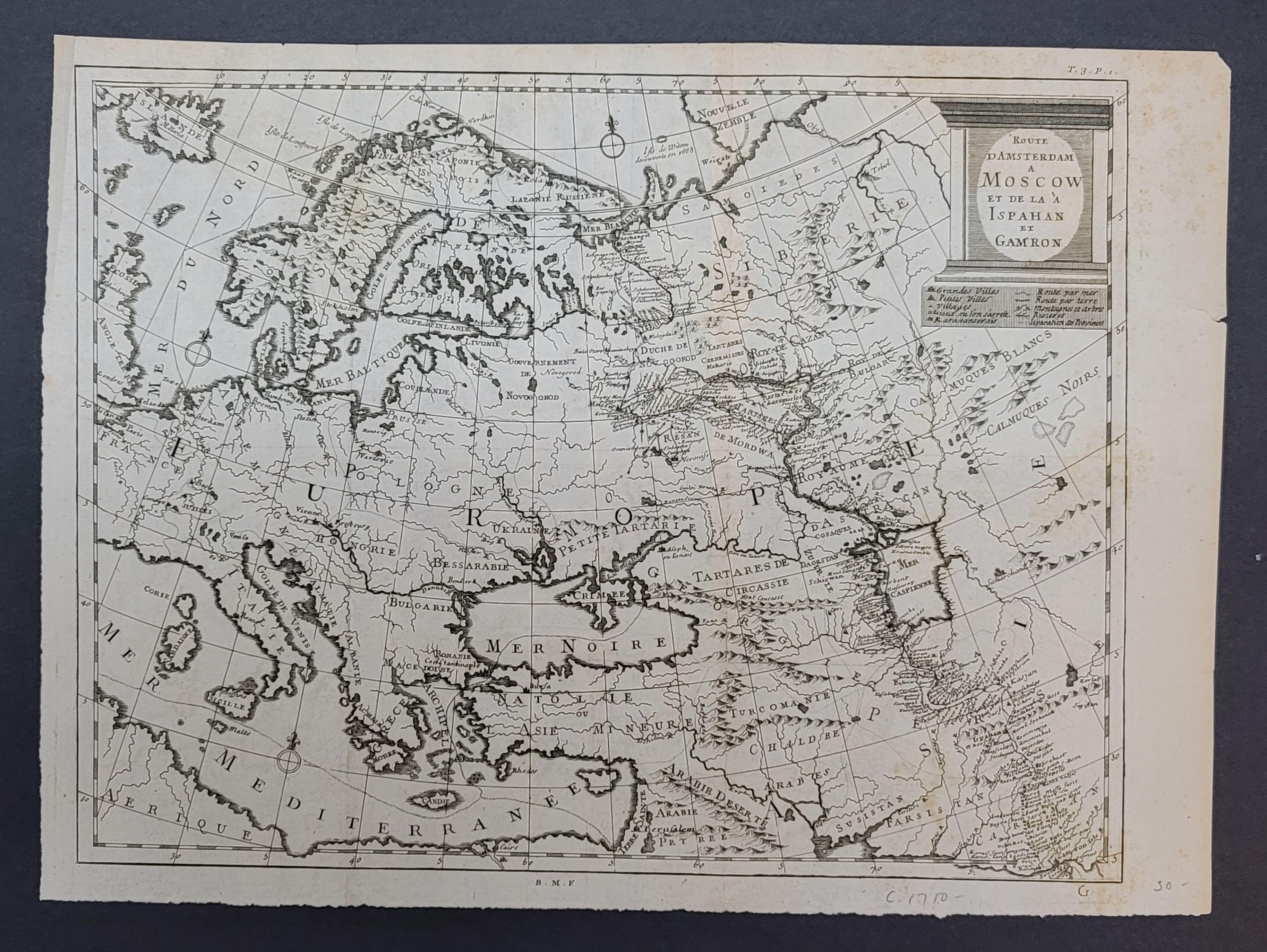 1718 Ides & Witsen Karte, betitelt 
