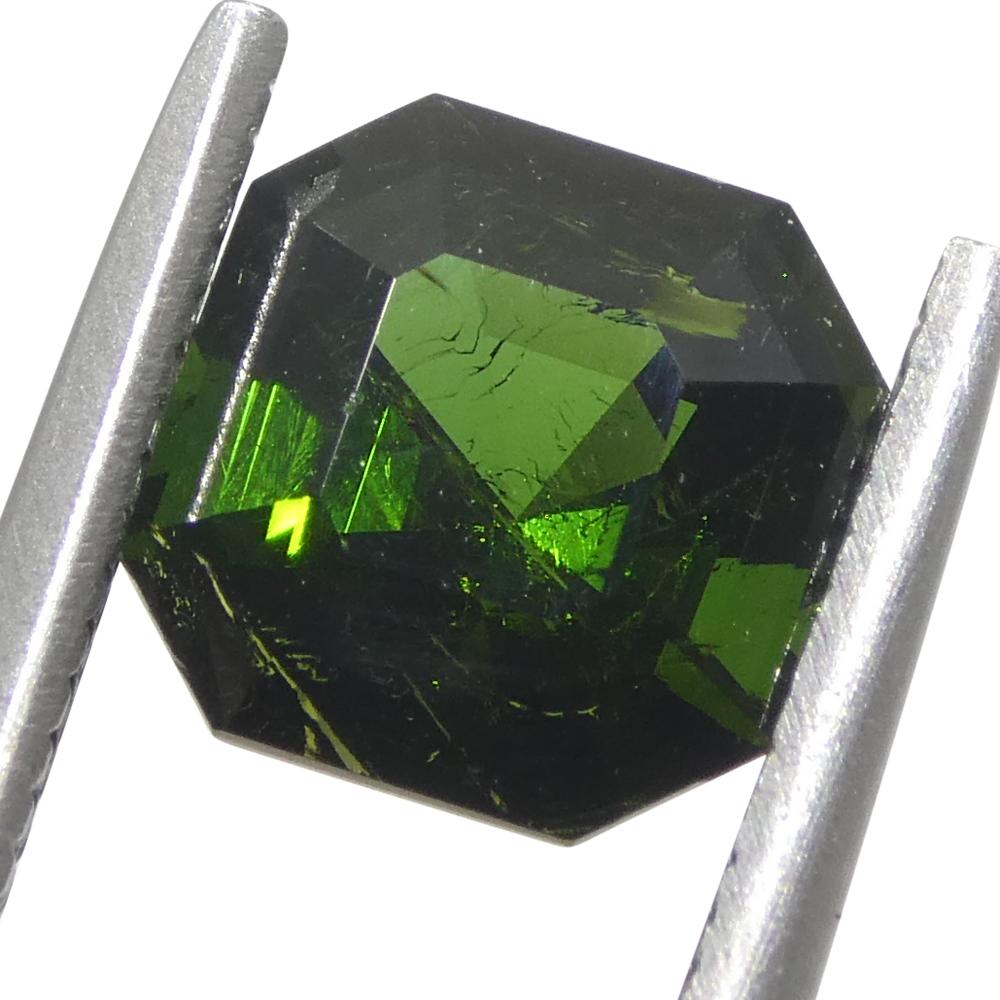 1.71ct Asscher Cut/Square Green Tourmaline For Sale 7