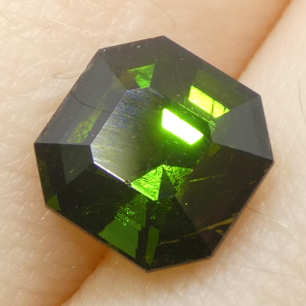 1.71ct Asscher Cut/Square Green Tourmaline For Sale 8