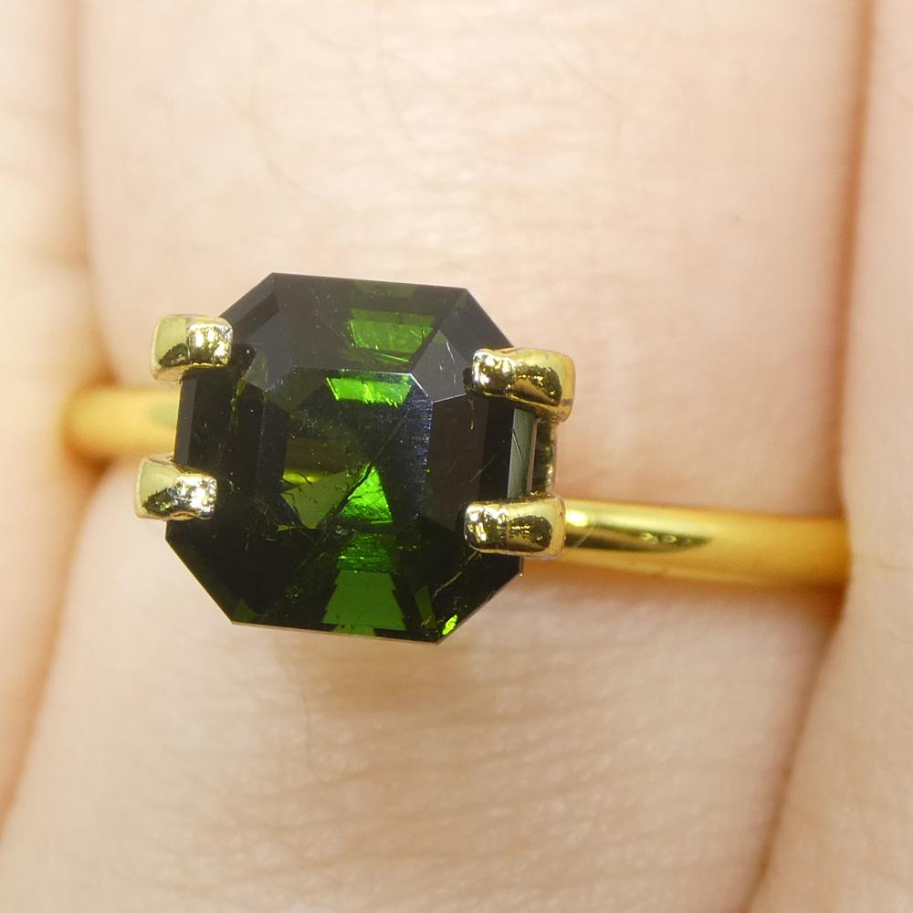 1.71ct Asscher Cut/Square Green Tourmaline For Sale 10