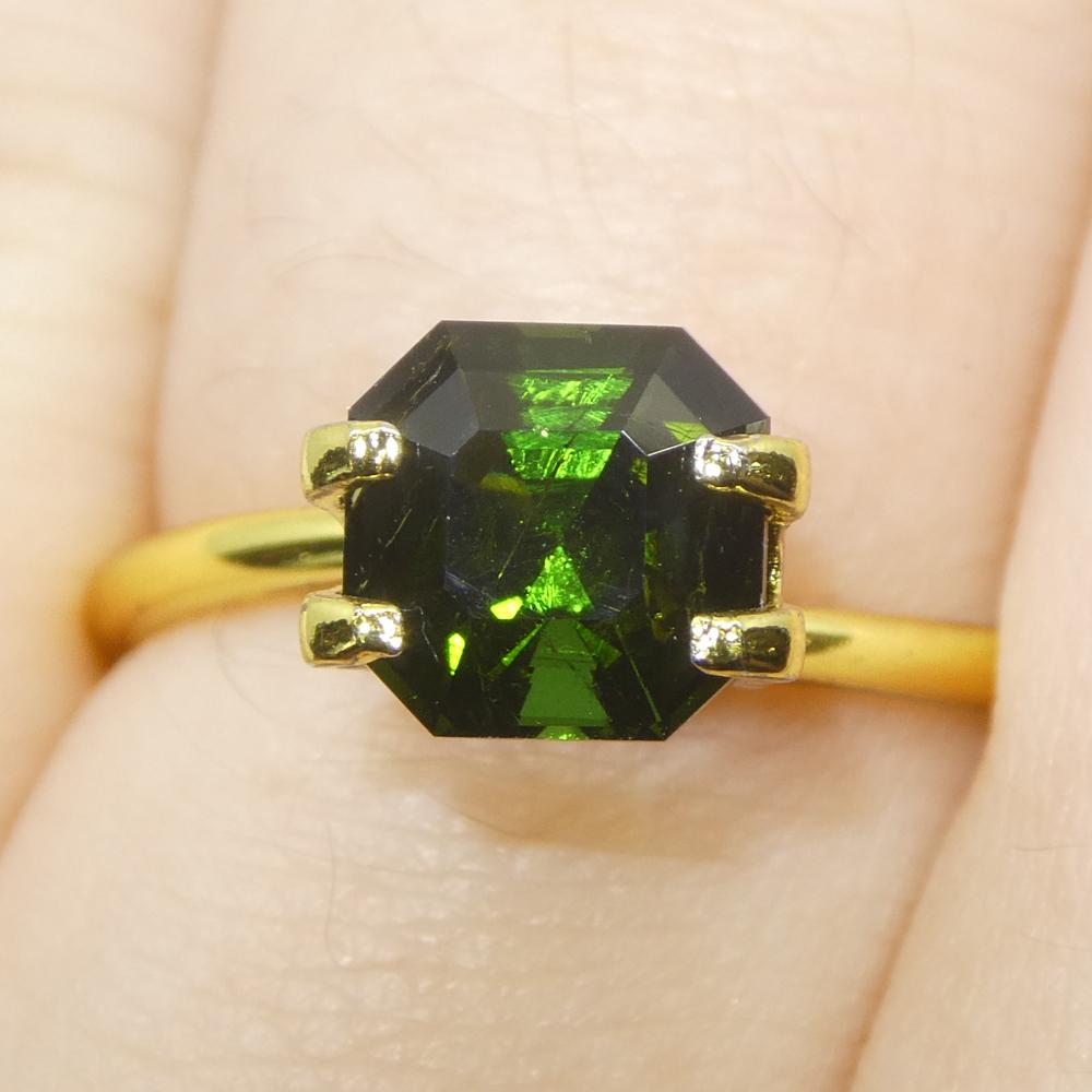 1.71ct Asscher Cut/Square Green Tourmaline In New Condition For Sale In Toronto, Ontario