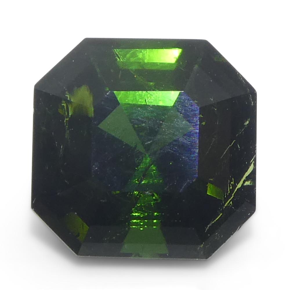 1.71ct Asscher Cut/Square Green Tourmaline For Sale 1