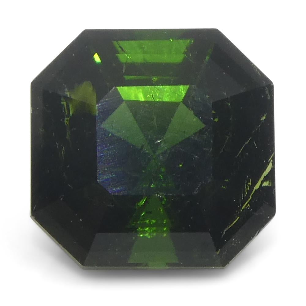 1.71ct Asscher Cut/Square Green Tourmaline For Sale 3