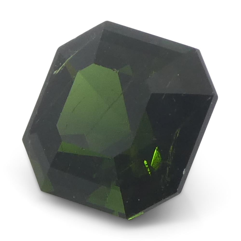 1.71ct Asscher Cut/Square Green Tourmaline For Sale 4