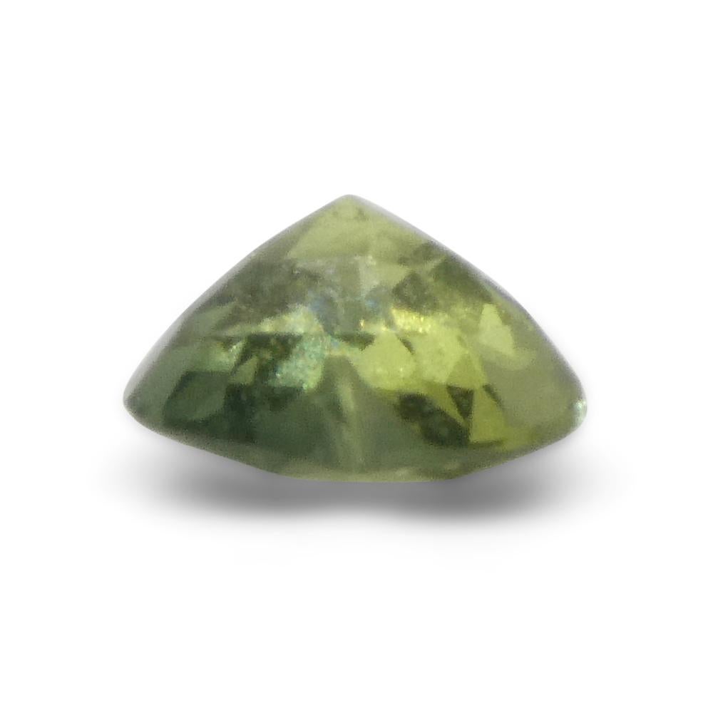 Saphir vert de Tanzanie en forme de cœur de 1,71 carat en vente 6