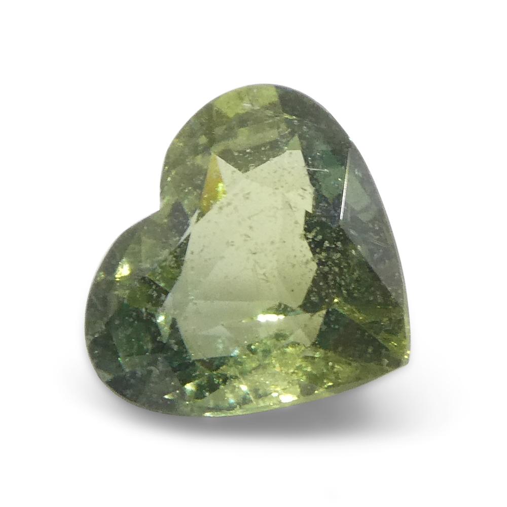 Saphir vert de Tanzanie en forme de cœur de 1,71 carat en vente 2