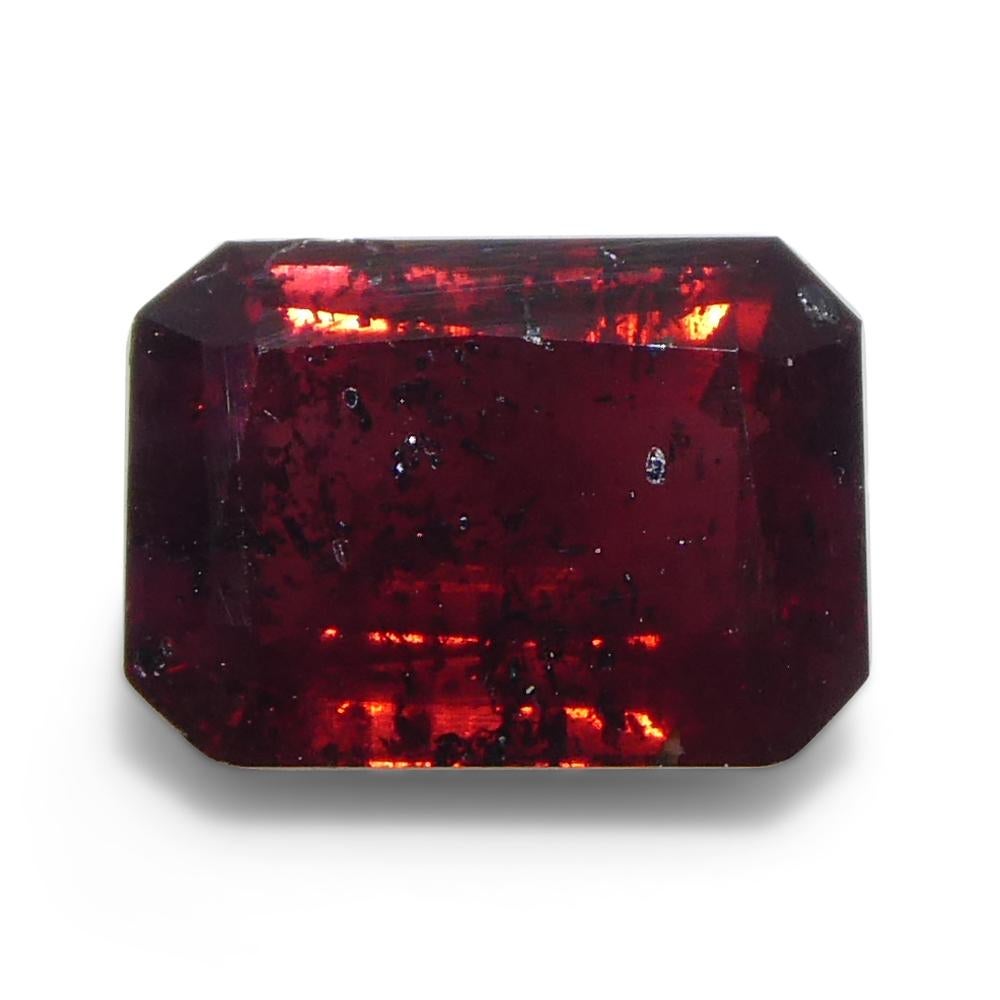 1.71 Karat achteckiger roter Saphir im Smaragdschliff aus Tansania im Angebot 5