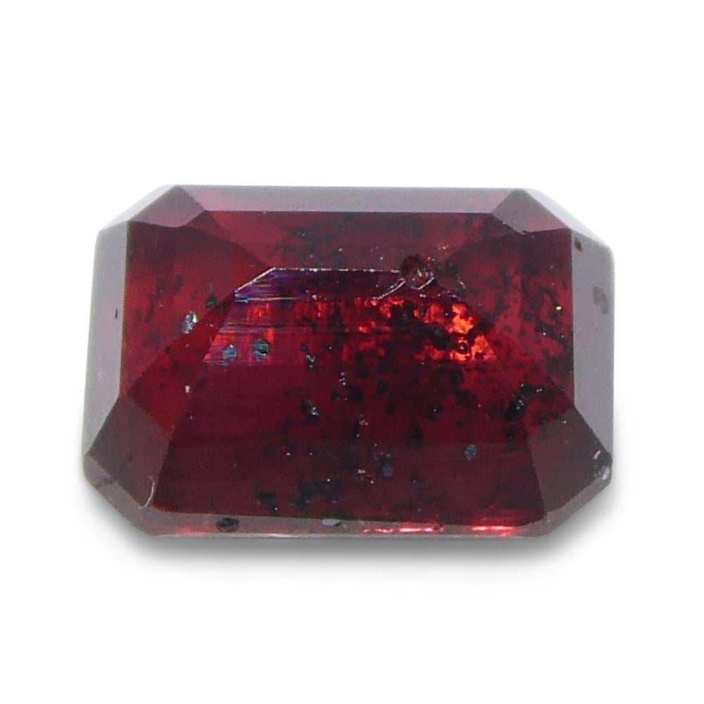 1.71 Karat achteckiger roter Saphir im Smaragdschliff aus Tansania im Angebot 6