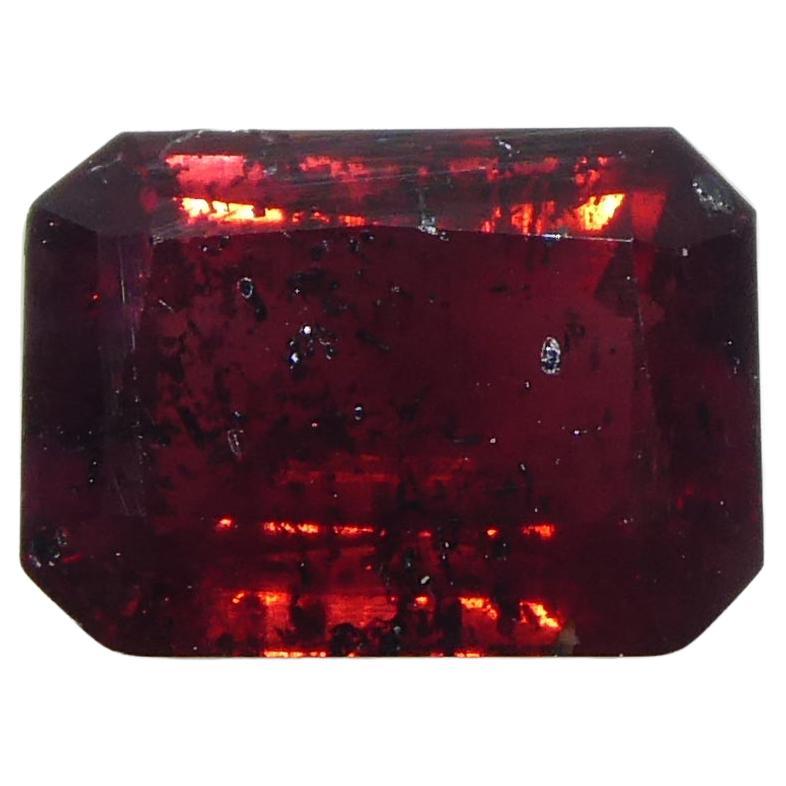 1.71ct Octagonal/Emerald Cut Red Sapphire from Tanzania