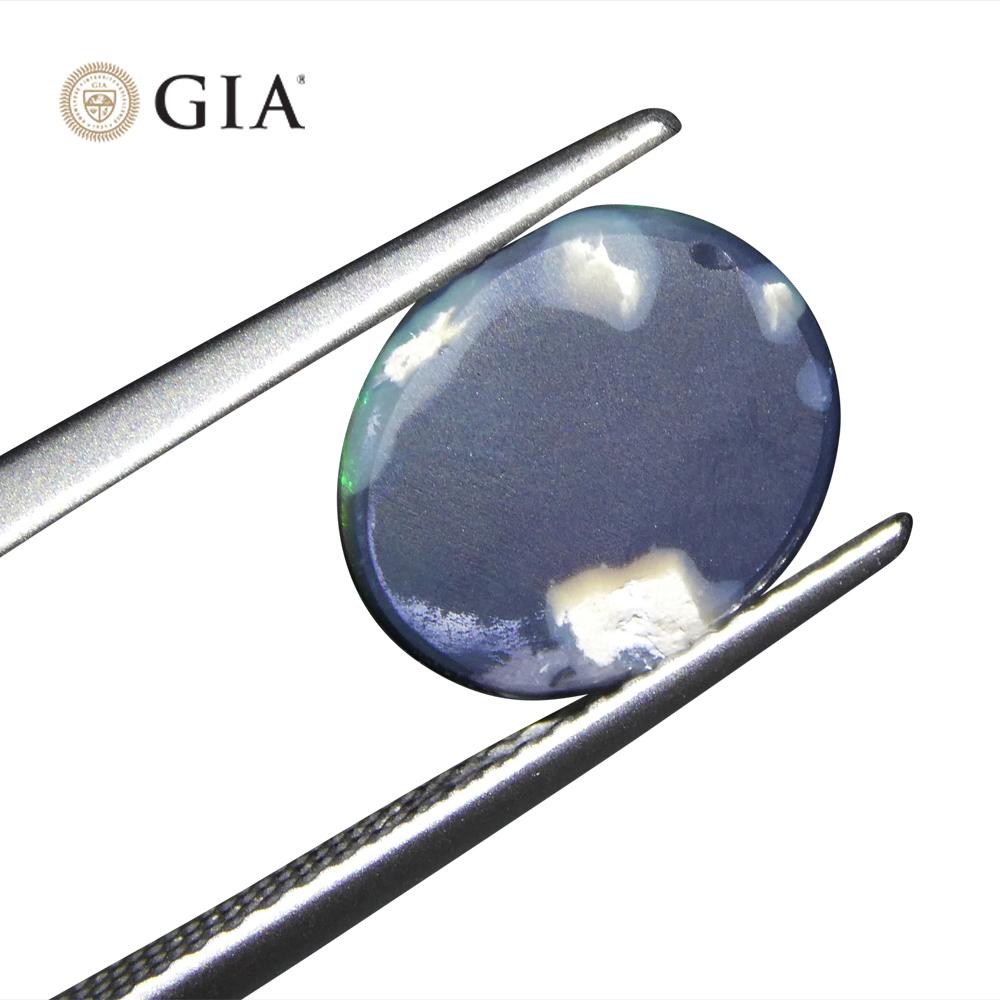 1.71ct Oval Cabochon Black Opal GIA Certified For Sale 2