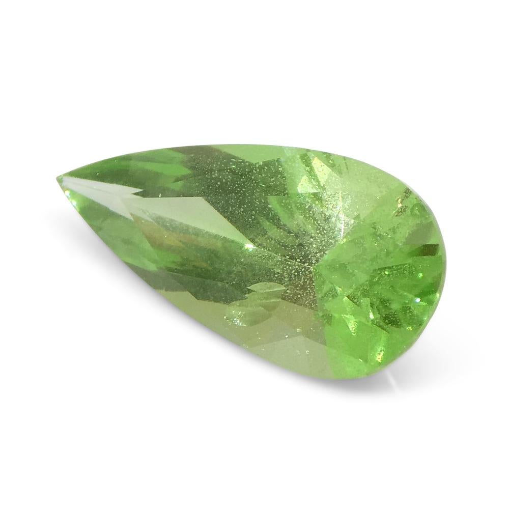 1.71ct Pear Green Mint Garnet from Tanzania For Sale 5
